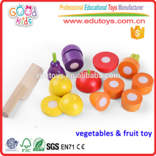 Hot Sale Kids Pretend Play Play Eggplant Children Wooden Vegetables Toys